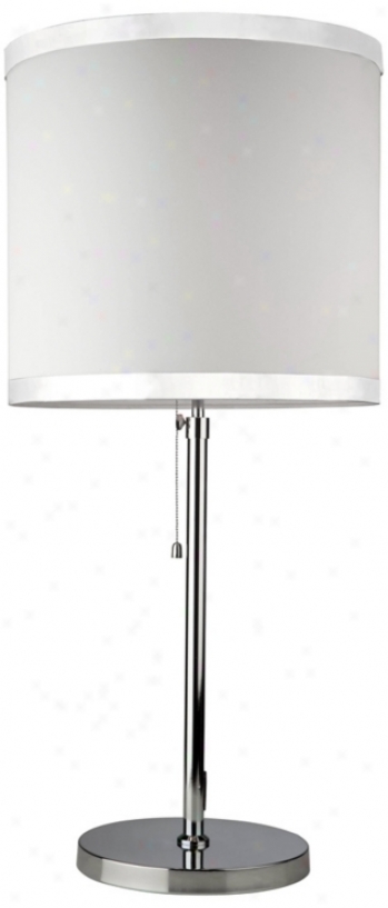 Artcraft Madison Pure And Chrome Adjustable Table Lamp (w5714)