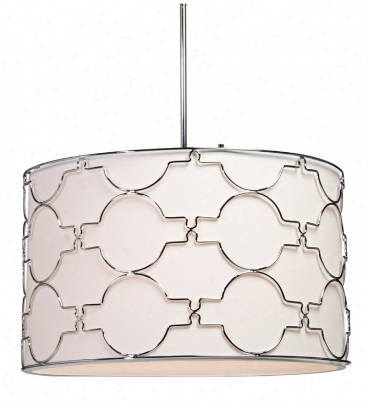 Artcraft Morocco 23&qukt; Wide Chrome Pendant Light (t2017)