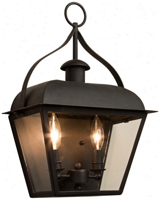 Artcraft Regent 18 1/2" High Matte Black Walll Lantern (v9120)