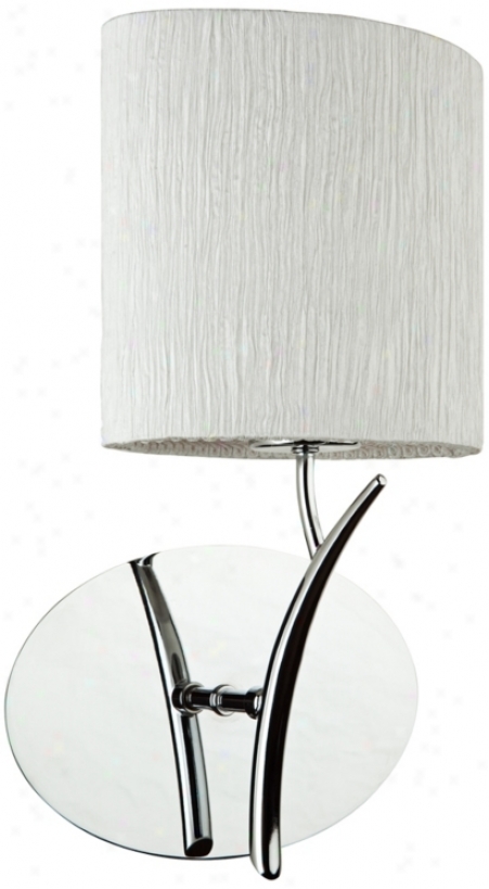 Artcraft Sloan 13 1/2" High Silk And Chrome Wall Sconnce (v9113)