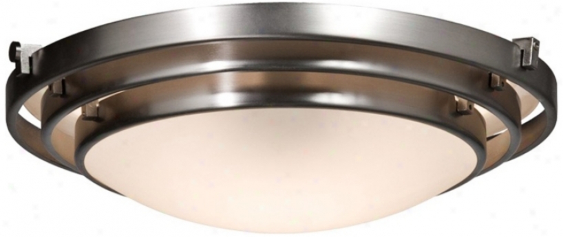 Artcraft Springfield 12 3/4" Wide Nickel Ciling Light (w9244)