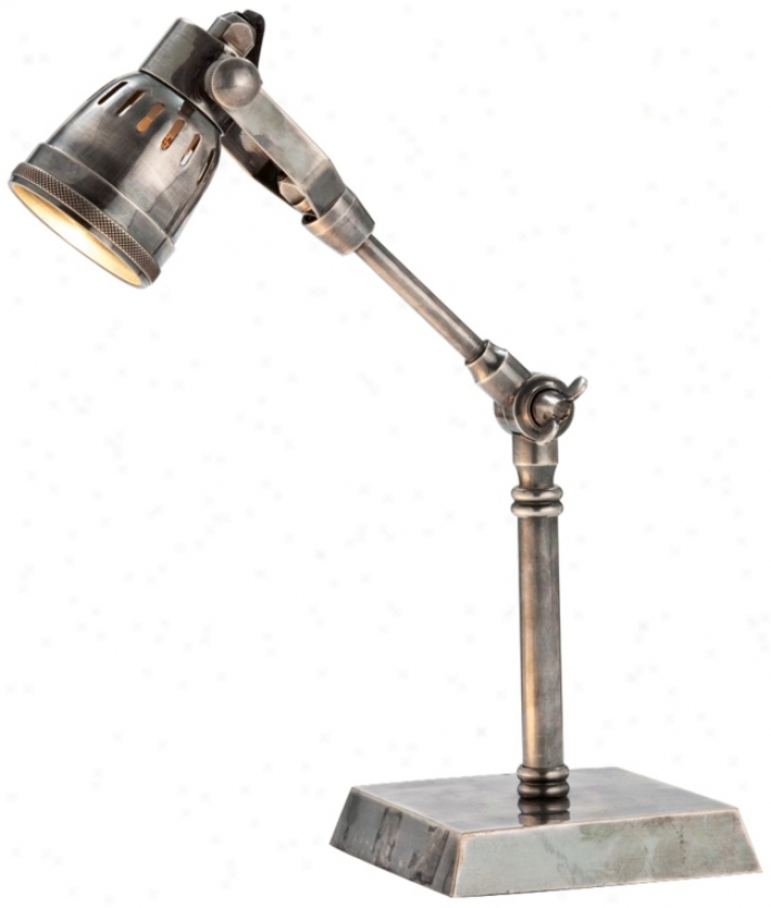 Arteriors Home Elmer Antiqye Silver Finish Desk Lamp (m4293)