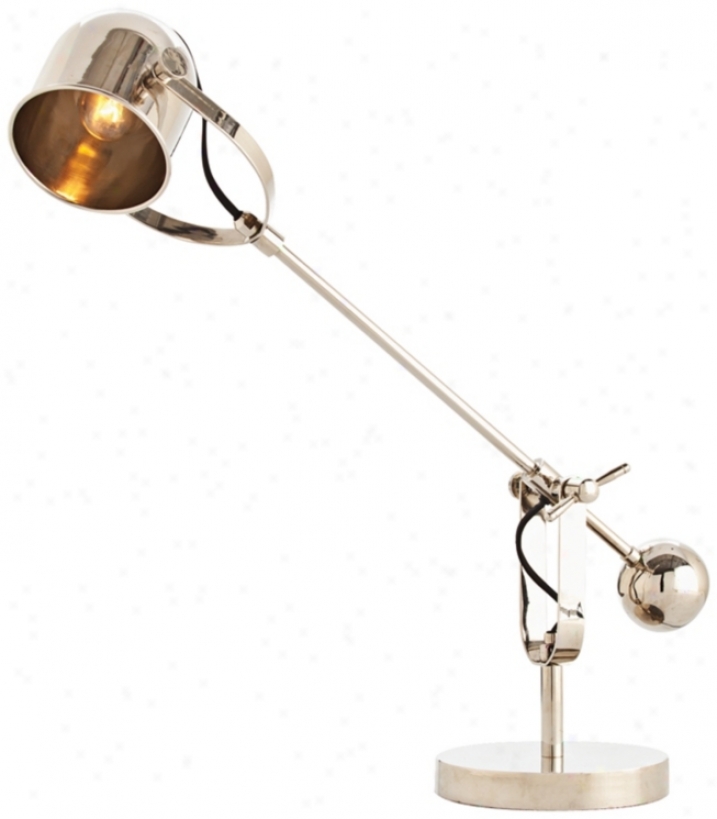 Arteriors Close Lane Polished Nickel Adjustable Desk Lamp (r6137)