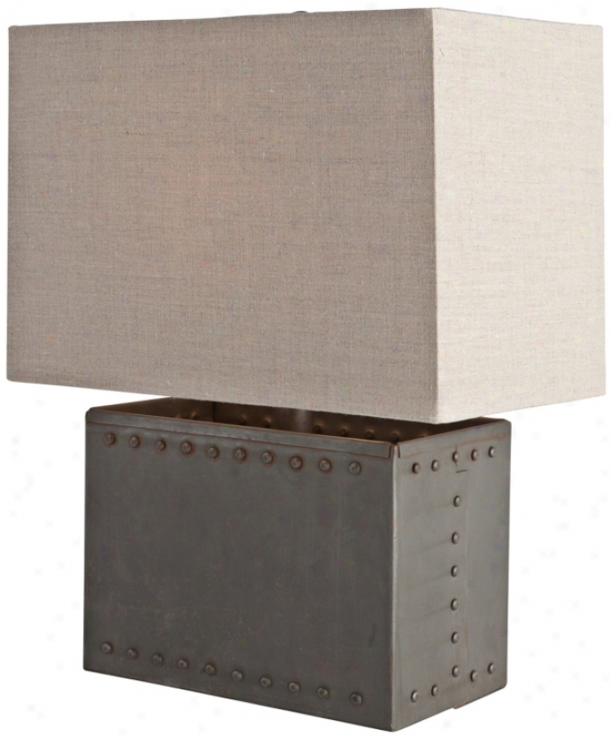 Arteriors Home Richland Rivetwd Natural Iron Table Lamp (v5067)