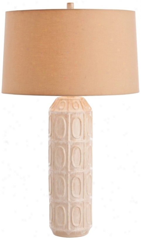 Arteriors Internal Shiloh Ivory Wash Porcelain Table Lamp (v5414)