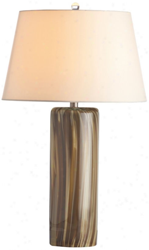 Arteriors Home Talia Tobacco Wavy Striped Table Lamp (v5078)