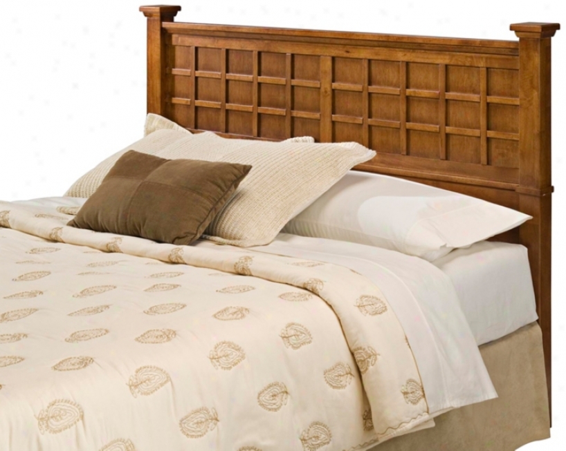 Arts And Crafts Cottage Oak Lattice Queen Headboard (w3225)