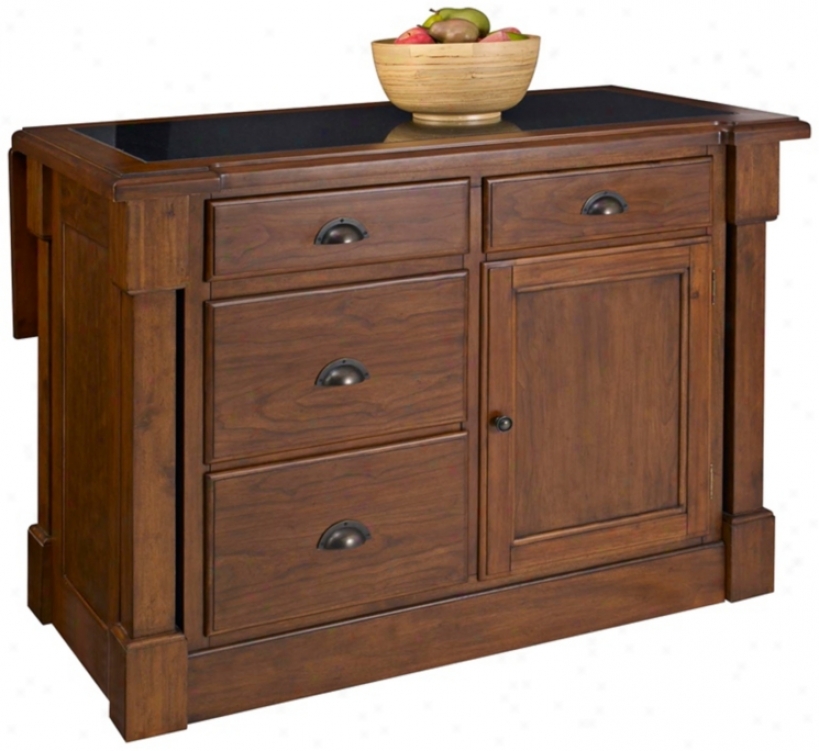 Aspen Cherry Kitchen Island With Drop Leaf (x1475)