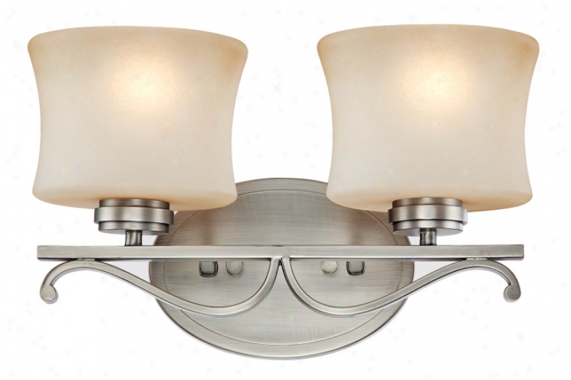 Aube Collection Pewter 14 1/2" Wide Bathroom Light Fixture (02564)