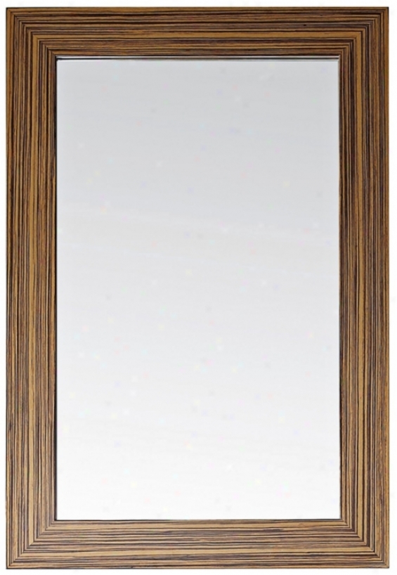 Avanity Kmox 24" Wide Zebra Wood Wall Mirror (v4895)