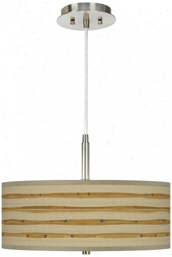 Bamboo Wrap Giclee 16" Spacious Pendant Chandelier (g9447-v3123)