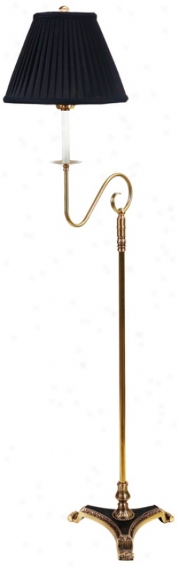 Barrett Antique Brass Swing Arm Bridge Floor Lamp (h0272)