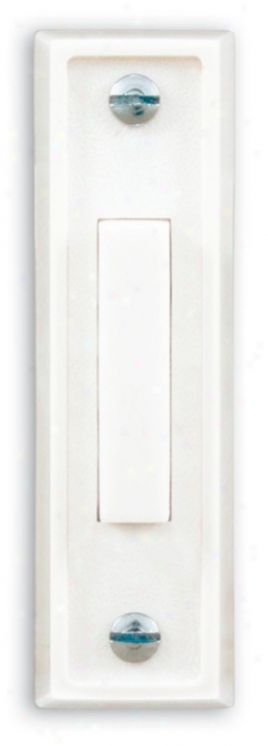 Basic Narrow White Finish With White Bar Doofbell Button (k6317)