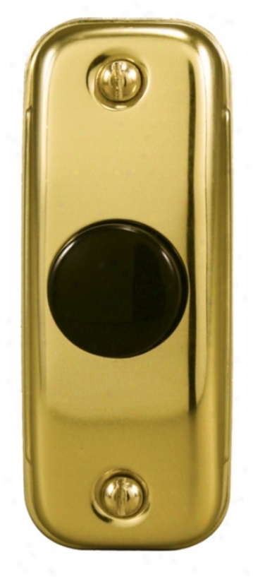 Basic Series Gold With Round Black Button Doorbell Button (k6279 )