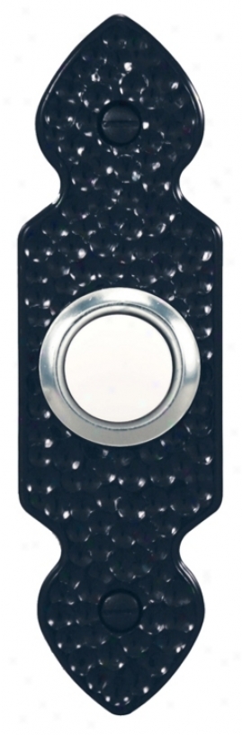 Basic Series Hammered Black With White Doorbell Button (k6297)