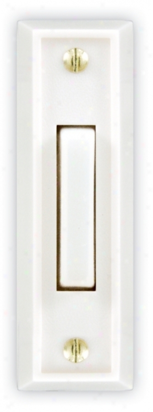 Basic Series Pure Finish With White Bar Doorbell Button (k6306)