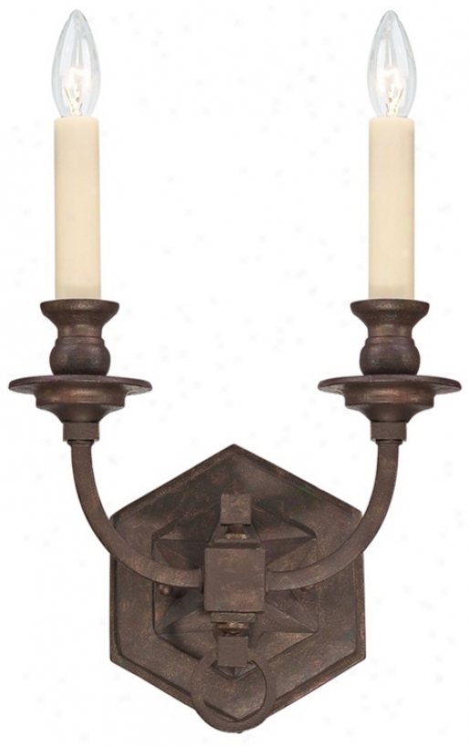 Bastille Bronze 2-light 16" Great Savoy House Sconce (w5775)