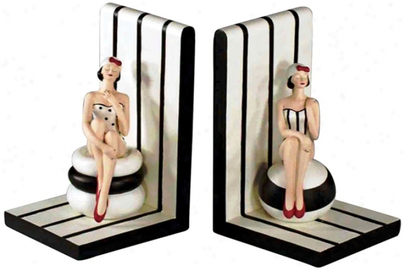 Bathing Beauty Bookends (k1907)