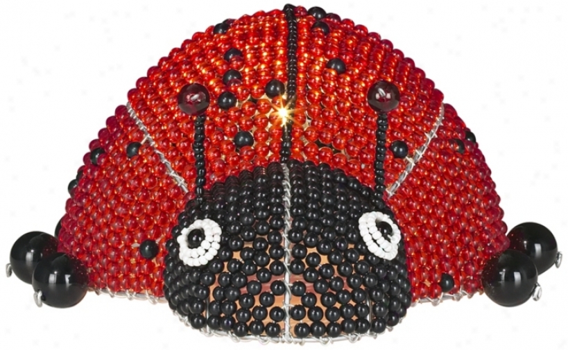 Beadworx Lady Bug Hand-crafted Beaded Night Light (p7806)