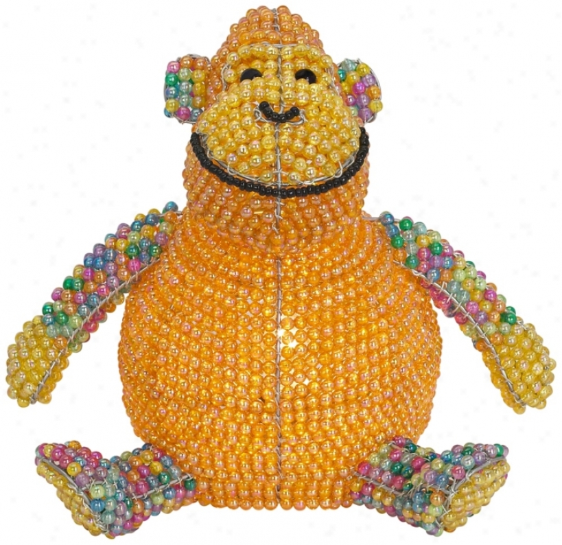 Beadworx Monkey Hand-crafted Beaded Night Light (p7757)