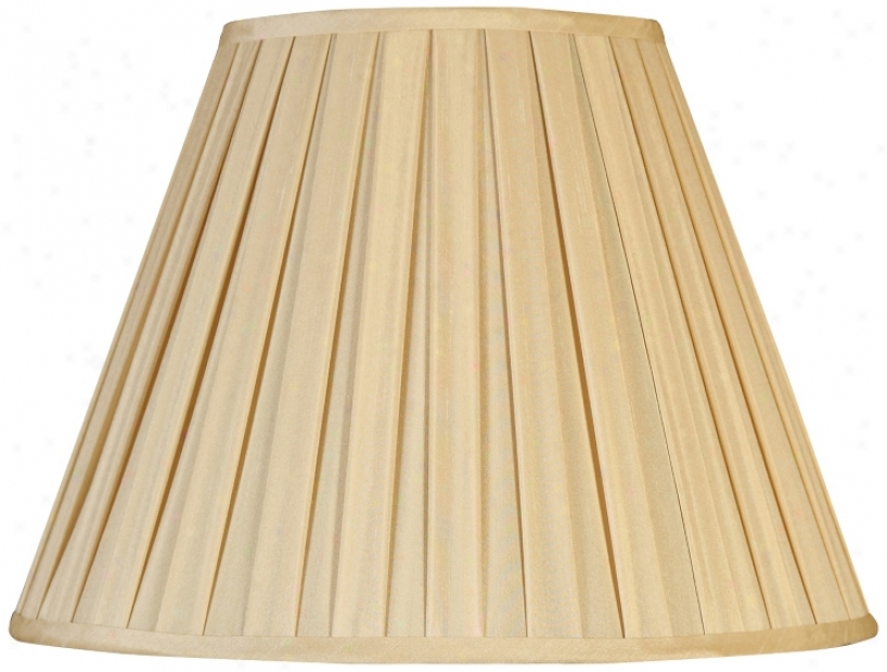 Beige Faux Silk Pleated Shade 8x16x12 (spider) (r2539