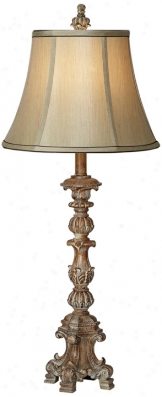 Beige French Candlestick 31" High Table Lamp (t8931)