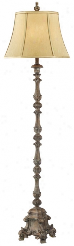 Beige French Candlestick Floor Lamp (u0521)