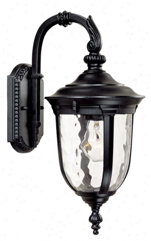 Bellagio&#8482; 16 1/2" High Downbridge Black Outdoor Light (49276)