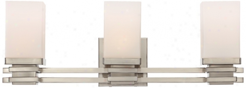 Bennett Collection Satin Nickel 22&quo5; Wide Bathroom Wall Light (u6153)