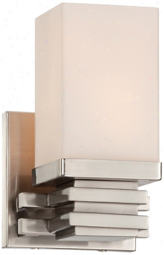 Bennett Collection Satin Nickel 4 1/2" Wide Wall Sconce (u6149)