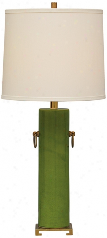 Beverly Apple Green Ceramic Table Lamp (x0517)