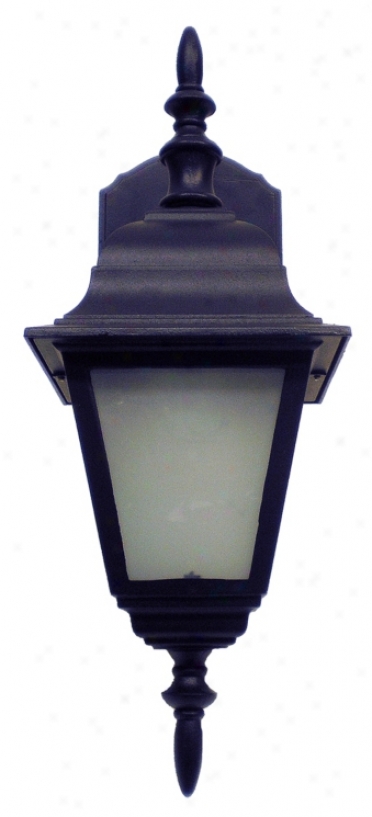 Black Cast Four Sided 16 3/4" High Exterior Wall Light (92745)