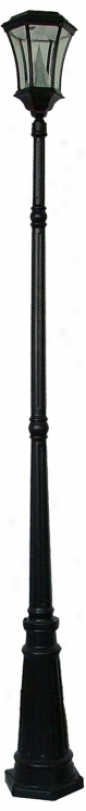 Black Finish Solar Led Outdoor Lamp Post (22723)