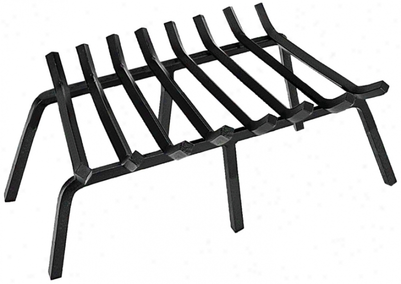 Black Powder Coated 28" Remote Masonry Fireplace Grate (u9200)