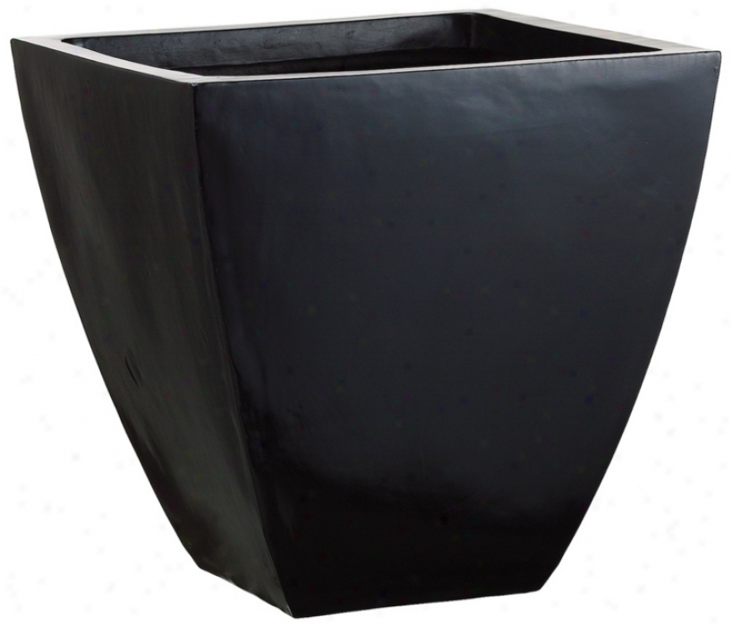 Black Regulate Fiberglass Garden Planter (n5733)