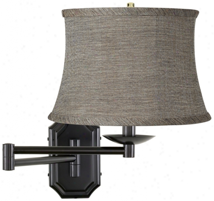 Black Textured Antique B5onze Plug-in Swing Inlet  Wall Lamp (06063-v8359)