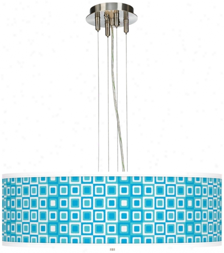 Blue Boxes Giclee Pendant Chandelier (17276-u1588)