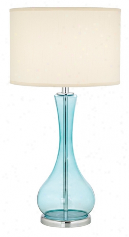 Blue Martini Glass Table Lamp (h3008)