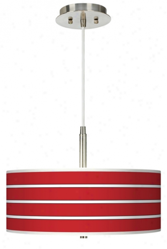 Bold Red Stripe Giclee Chandelier Chandelier (g9447-h1104)