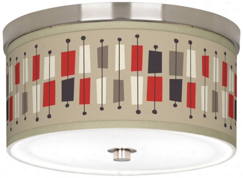 Bounce 10 1/4" Wide Brushed Nickel Ceiling Light (j9214-y3613)