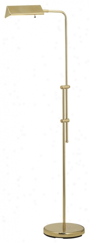 Brass Finish Pharmacy Floor Lamp (08700)