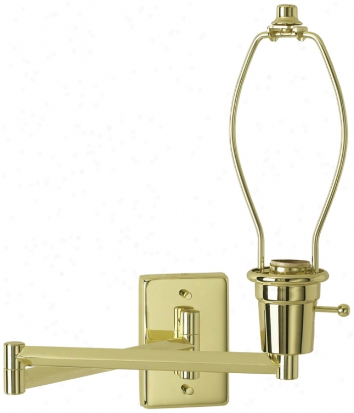 Brass Plug-in Swing Arm Wall Lamp Shameful (79553)