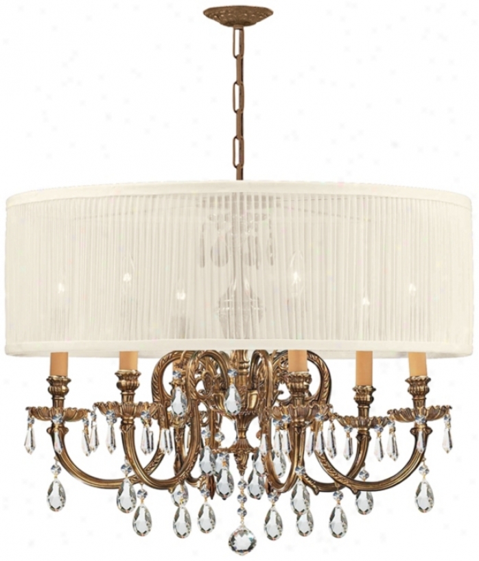 Brentwood Collection Olde Brass 6-light Crystal Chandelier (k4939)