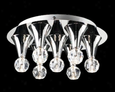 Bria Crystal 13" Wide Ceilinb Light Fixture (h4281)