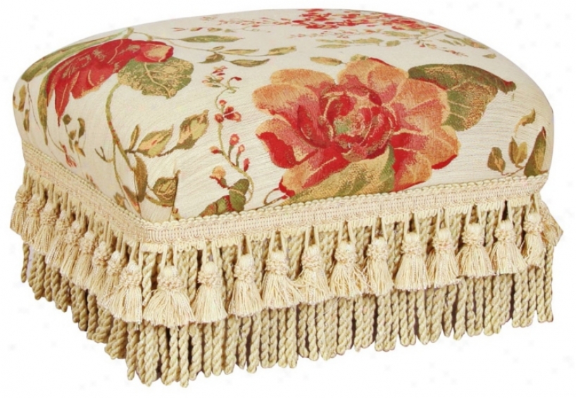 Brianza Classic Floral Ottoman (u0699)