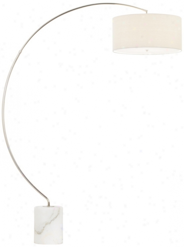 Bridget Town Satin Nickel Arc Floor Lamp (p9450)