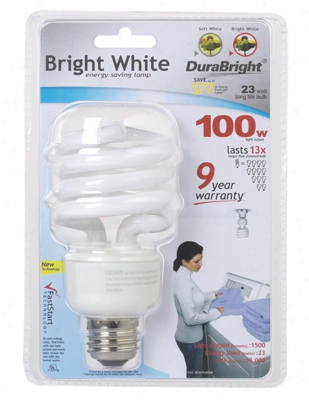 Brlght White 23 Watt Cfl Light Bulb (65558)