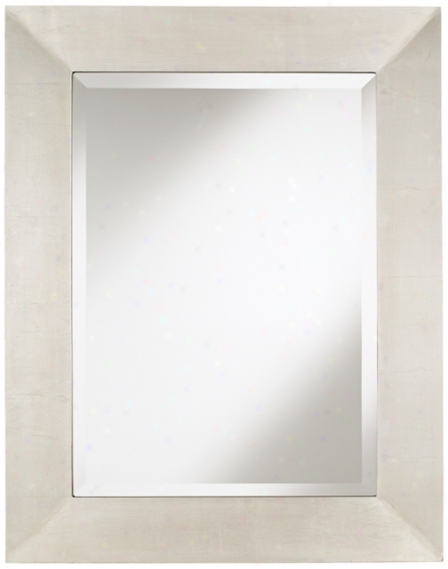 Brondby Silver Finish 36" High Rectangular Wall Mirror (t6457)