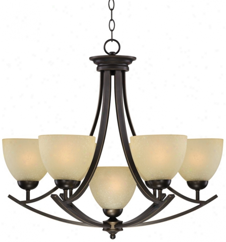 Bronze 28 3/4" Wide 7-light Chandelier (v7527)