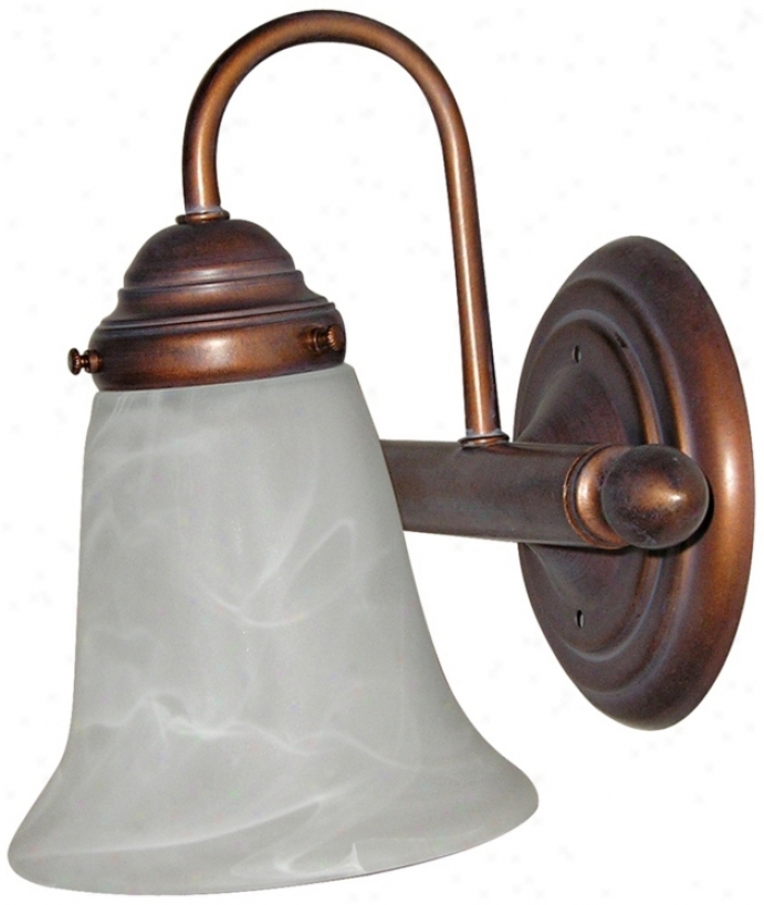 Bronze 8 1/2" High Bathroom Wall Light (82069)